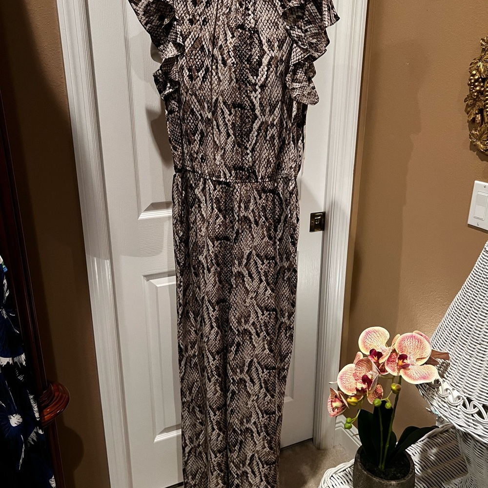 Jumpsuit and Jacket (OR SHORT DRESS) Snake Print size M NEW